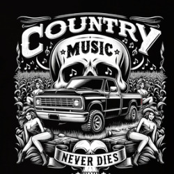 Country Music Never Dies Cornfields Music Pick Up Truck T Shirt 39832494
