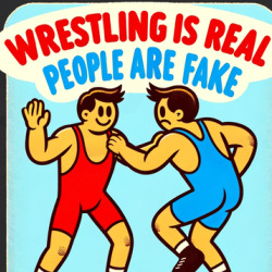 Wrestling Is Real People Are Fake Parody Funny T Shirt 39835609