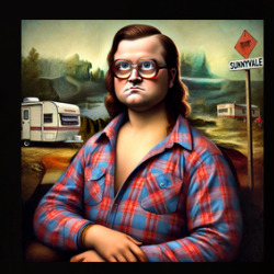 Bubbles Mona Lisa Parody Mashup Funny T Shirt 40002820