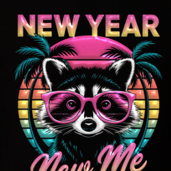 New Year New Me Funny Racoon T Shirt 40003702