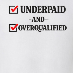 Underpaid And Over Qualified Work Occupation Skill T Shirt 40370320