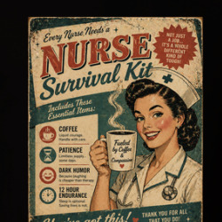 Nurse Survival Kit Vintage Ad Style Occupation Work Job T Shirt 40370329