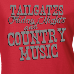 Tailgates Friday Nights & Country Music Fan T Shirt 4878516