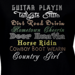 Country Girl Guitar Boots Tailgate Deer Huntin Fan T Shirt 5006758