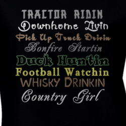 Country Girl Tractors Bonfires Football Whisky Fan T Shirt 5008181