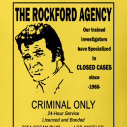 Rockford Files Jim Yellow Pages Ad 1970s PI TV funny T Shirt 6913126