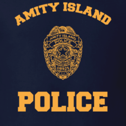 Amity Police Jaws Navy shark horror movie T shirt 7004326